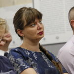 Wykład dr Ryszarda Śmietanki-Kruszelnickiego: „Pogrom Żydów w Kielcach 4 lipca 1946 r. w świetle najnowszych badań i literatury przedmiotu. Analiza krytyczna” w Centrum Edukacyjnym Instytutu Pamięci Narodowej „Przystanek Historia” w Kielcach. Na zdjęciu: Magdalena Fogiel - Litwinek -  prezes świętokrzyskiego Stowarzyszenia Kukiz'15 / Marzena Mąkosa / Radio Kielce