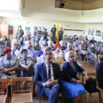 Dni Bodzentyna. Na zdjęciu w pierwszym rzędzie od lewej: Dariusz Skiba - burmistrz Miasta i Gminy Bodzentyn,  dr hab. prof. UJK Urszula Oeltingen i Andrzej Jarosiński - zastępca burmistrza / Marzena Mąkosa / Radio Kielce