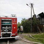 Pożar przy ulicy Łódzkiej / Marzena Mąkosa / Radio Kielce