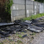 Pożar przy ulicy Łódzkiej / Marzena Mąkosa / Radio Kielce