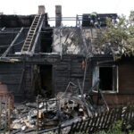 Pożar przy ulicy Łódzkiej / Marzena Mąkosa / Radio Kielce