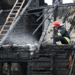 Pożar przy ulicy Łódzkiej / Marzena Mąkosa / Radio Kielce