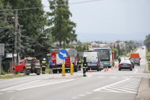 Wypadek autokaru z dziećmi w Radlinie / Marzena Mąkosa / Radio Kielce
