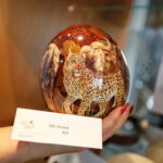 Wystawa przedmiotów, których nie można przywozić z wakacyjnych wycieczek w Izbie Administracji Skarbowej w Kielcach. Jajo strusia ręcznie malowane  / Marzena Mąkosa / Radio Kielce