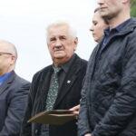 Pogrzeb zamordowanego Romana Mojeckiego ps. "Róg". Na zdjęciu Jan Mojecki, brat Romana Mojeckiego  / Marzena Mąkosa / Radio Kielce