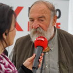 Śniadanie w ogrodzie Radia Kielce. Na zdjęciu od lewej: Magdalena Sitek - Radio Kielce i Grzegorz Russak - kucharz / Marzena Mąkosa / Radio Kielce