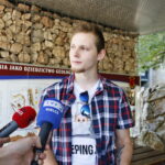 Warsztaty modelarsko-typograficzne "TYPO-ławka" na Kadzielni. Na zdjęciu: Aleksander Orman - praktykant / Marzena Mąkosa / Radio Kielce