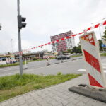 Remont drogi przed wjazdem na teren Szpitala Wojewódzkiego w Kielcach / Marzena Mąkosa / Radio Kielce