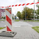 Remont drogi przed wjazdem na teren Szpitala Wojewódzkiego w Kielcach / Marzena Mąkosa / Radio Kielce