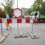 Remont drogi przed wjazdem na teren Szpitala Wojewódzkiego w Kielcach / Marzena Mąkosa / Radio Kielce