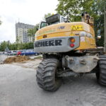 Remont drogi przed wjazdem na teren Szpitala Wojewódzkiego w Kielcach / Marzena Mąkosa / Radio Kielce