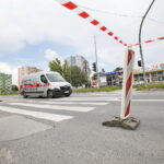 Remont drogi przed wjazdem na teren Szpitala Wojewódzkiego w Kielcach / Marzena Mąkosa / Radio Kielce