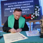 Wmurowanie kamienia węgielnego pod budowę OSP / Marzena Mąkosa / Radio Kielce