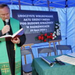 Wmurowanie kamienia węgielnego pod budowę OSP / Marzena Mąkosa / Radio Kielce