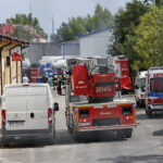 Pożar magazynów z oponami przy ulicy Kolberga / Marzena Mąkosa / Radio Kielce