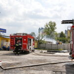 Pożar magazynów z oponami przy ulicy Kolberga / Marzena Mąkosa / Radio Kielce