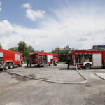 Pożar magazynów z oponami przy ulicy Kolberga / Marzena Mąkosa / Radio Kielce