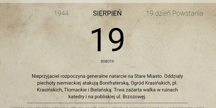 Powstanie Warszawskie - 19 sierpnia 1944 roku - Radio Kielce