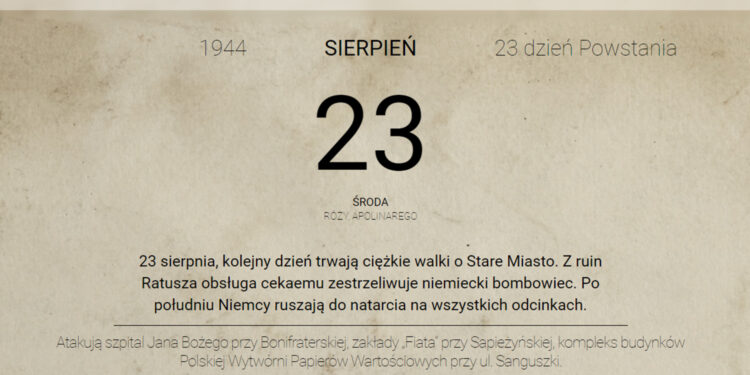 Powstanie Warszawskie - 23 sierpnia 1944 roku - Radio Kielce