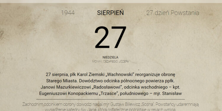 Powstanie Warszawskie - 27 sierpnia 1944 roku - Radio Kielce