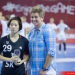 Kielce. Anita Włodarczyk podczas półfinałowych spotkań Mistrzostw Świata w Piłce Ręcznej kobiet do lat 18 / Anna Benicewicz-Miazga / twitter.com/handball2018