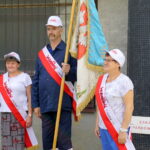 Wojewódzkie obchodów 38. rocznicy powstania "Solidarności". Złożenie kwiatów przed tablicą upamiętniającą strajki pracowników CHEMAR-u / Mateusz Kaczmarczyk / Radio Kielce