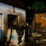 Stopnica. Pożar magazynu materiałów budowlanych / Michał Kita / Radio Kielce