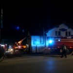 Stopnica. Pożar magazynu materiałów budowlanych / Michał Kita / Radio Kielce