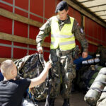 Marsz Szlakiem I Kompanii Kadrowej - piechurzy pokonują trasę ze Słomnik do Miechowa / Karol Wójcik / Radio Kielce