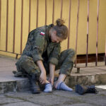 Marsz Szlakiem I Kompanii Kadrowej - piechurzy pokonują trasę ze Słomnik do Miechowa / Karol Wójcik / Radio Kielce