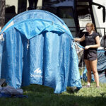 Marsz Szlakiem I Kompanii Kadrowej - piechurzy pokonują trasę ze Słomnik do Miechowa / Karol Wójcik / Radio Kielce