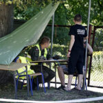 Marsz Szlakiem I Kompanii Kadrowej - piechurzy pokonują trasę ze Słomnik do Miechowa / Karol Wójcik / Radio Kielce