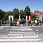 Marsz Szlakiem I Kompanii Kadrowej - piechurzy dotarli do Miechowa / Karol Wójcik / Radio Kielce