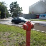 Kielce. Zalana jezdnia na skrzyżowaniu ulic Kaczorowskiego i Radiowej / Karol Żak / Radio Kielce