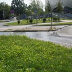 Kielce. Zalana jezdnia na skrzyżowaniu ulic Kaczorowskiego i Radiowej / Karol Żak / Radio Kielce