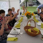 Śniadanie w ogrodzie. Potrawy przygotował Bartosz Herbuś, szef kuchni Karczmy - Izby Dobrego Smaku w Hucie Szklanej u stóp Świętego Krzyża / Kamil Król / Radio Kielce