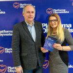 Działacz Platformy Obywatelskiej Paweł Zalewski i miejska radna Joanna Winiarska / Marcin Różyc / Radio Kielce