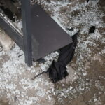 15.11.2017 Kielce. Wypadek na ulicy Grunwaldzkiej. Samochód wjechał w przystanek / Jarosław Kubalski / Radio Kielce