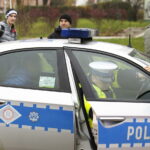 15.11.2017 Kielce. Wypadek na ulicy Grunwaldzkiej. Samochód wjechał w przystanek / Jarosław Kubalski / Radio Kielce