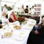 04.08.2018 Radio Kielce. Śniadanie w ogrodzie. Grzegorz Russak i prowadząca program Magdalena Sitek / Jarosław Kubalski / Radio Kielce