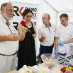 04.08.2018 Radio Kielce. Śniadanie w ogrodzie. Grzegorz Russak i prowadząca program Magdalena Sitek / Jarosław Kubalski / Radio Kielce