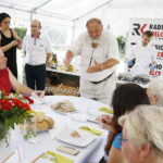 04.08.2018 Radio Kielce. Śniadanie w ogrodzie. Grzegorz Russak i prowadząca program Magdalena Sitek / Jarosław Kubalski / Radio Kielce