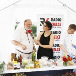 04.08.2018 Radio Kielce. Śniadanie w ogrodzie. Grzegorz Russak i prowadząca program Magdalena Sitek / Jarosław Kubalski / Radio Kielce