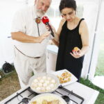 04.08.2018 Radio Kielce. Śniadanie w ogrodzie. Grzegorz Russak i prowadząca program Magdalena Sitek / Jarosław Kubalski / Radio Kielce