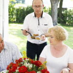 04.08.2018 Radio Kielce. Śniadanie w ogrodzie. Grzegorz Russak i prowadząca program Magdalena Sitek / Jarosław Kubalski / Radio Kielce