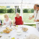 04.08.2018 Radio Kielce. Śniadanie w ogrodzie. Grzegorz Russak i prowadząca program Magdalena Sitek / Jarosław Kubalski / Radio Kielce