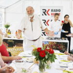 04.08.2018 Radio Kielce. Śniadanie w ogrodzie. Grzegorz Russak i prowadząca program Magdalena Sitek / Jarosław Kubalski / Radio Kielce