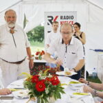 04.08.2018 Radio Kielce. Śniadanie w ogrodzie. Grzegorz Russak i prowadząca program Magdalena Sitek / Jarosław Kubalski / Radio Kielce