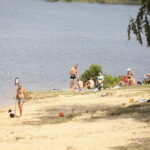 04.08.2018 Cedzyna. Lato. Zalew. Plażowicze / Jarosław Kubalski / Radio Kielce