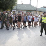 09.08.2018 Jędrzejów. 38 Marsz Szlakiem I Kompanii Kadrowej. Uroczystości na placu Kościuszki / Jarosław Kubalski / Radio Kielce